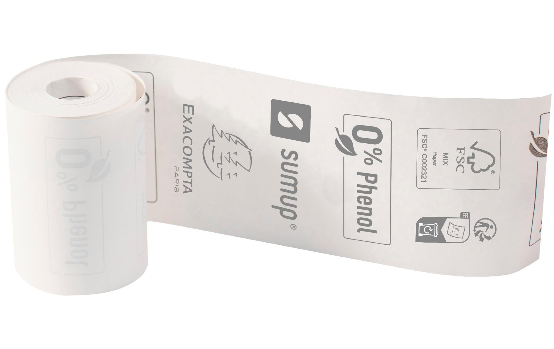 Exacompta Thermorolle 57 × 30 mm, 9 m, 55 g/m², phenolfrei, BPA-/BPS-frei – für SumUp 3G+ Payment Kit, SumUp S