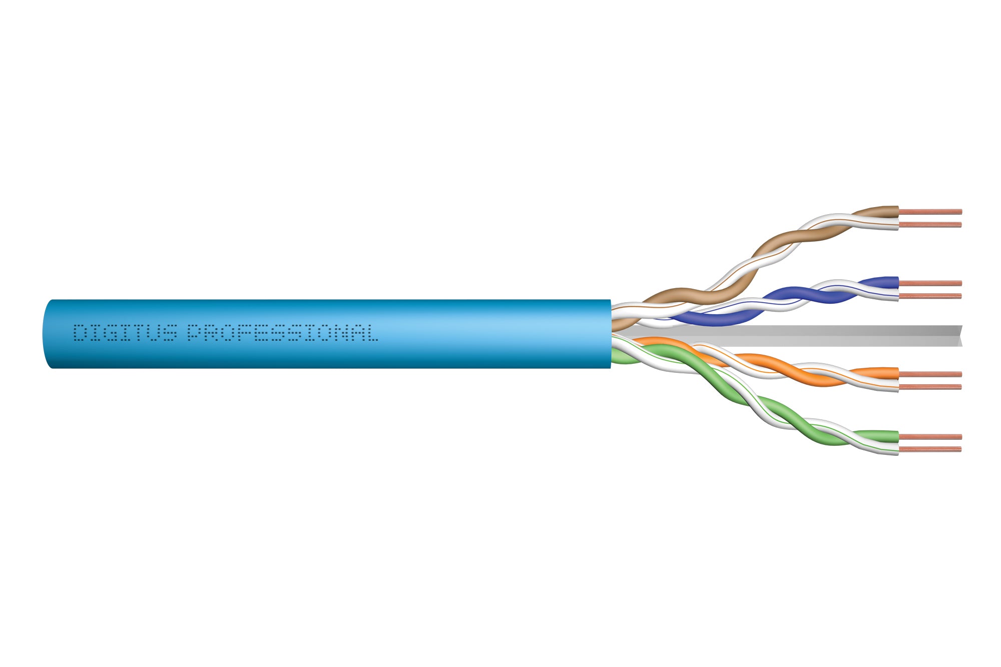 Digitus Installationskabel – 500 m, Blau, Cat.6A, U/UTP, 500 MHz