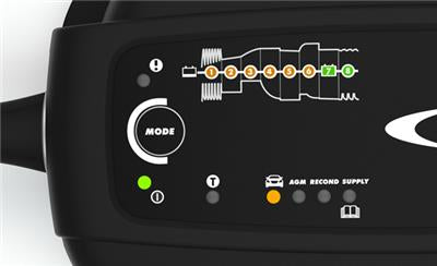 CTEK MXS 10EC Batterieladegerät 12 V/10 A – für Blei-Säure (nass, AGM, Gel u. a.), IP65 – schwarz/silber
