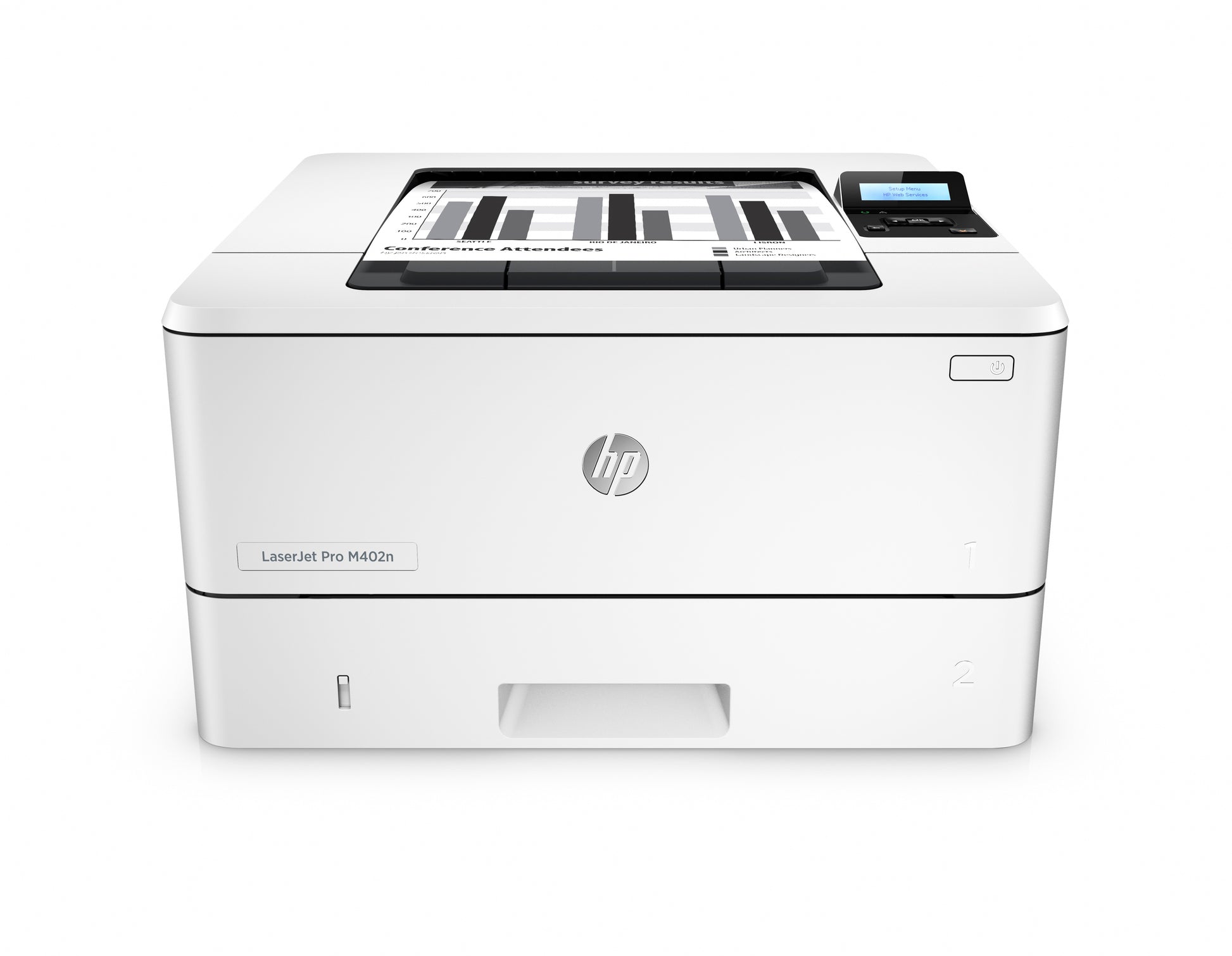 HP LaserJet Pro M402n – Schwarz-Weiss, A4, LAN, USB, 38 Seiten pro Minute, AirPrint, Mopria