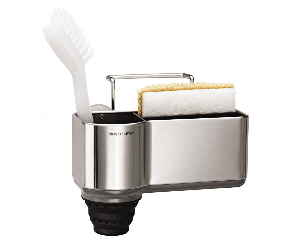 simplehuman Utensilienhalter (wandmontiert) 19,4 × 14,3 × 19,1 cm, Edelstahl, Silber