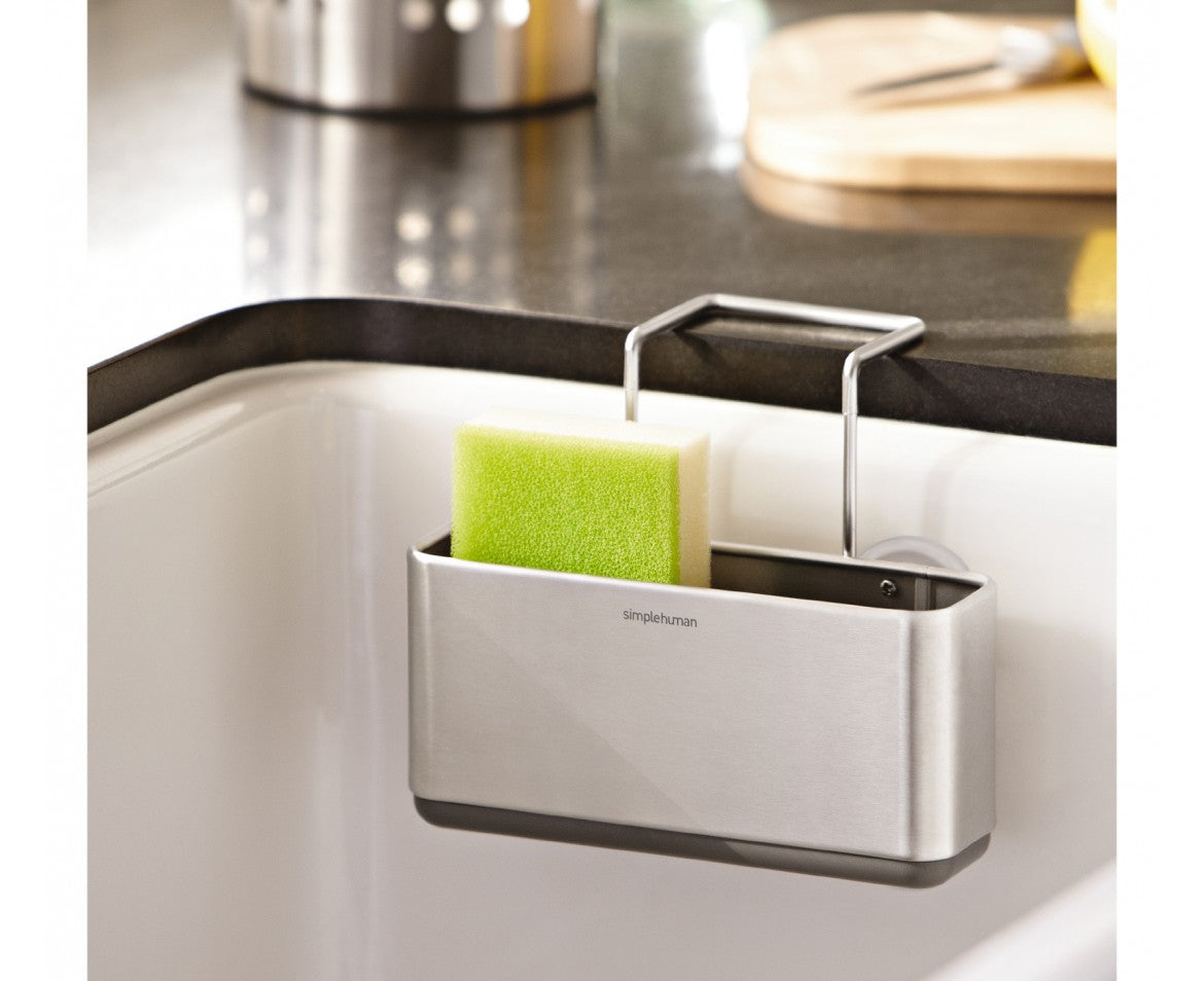 simplehuman Utensilienhalter (wandmontiert) 17,2 × 10,9 × 16 cm, Edelstahl, Silber