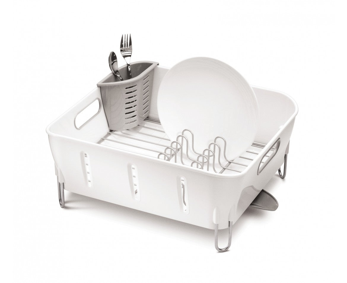 simplehuman Abtropfgestell 37 × 17,2 × 32,6 cm, Kunststoff, weiss