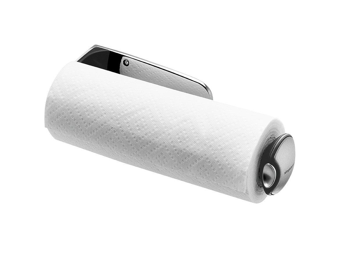 simplehuman Küchenrollenhalter, Edelstahl, 33,3 × 7,6 × 12,5 cm, wandmontiert
