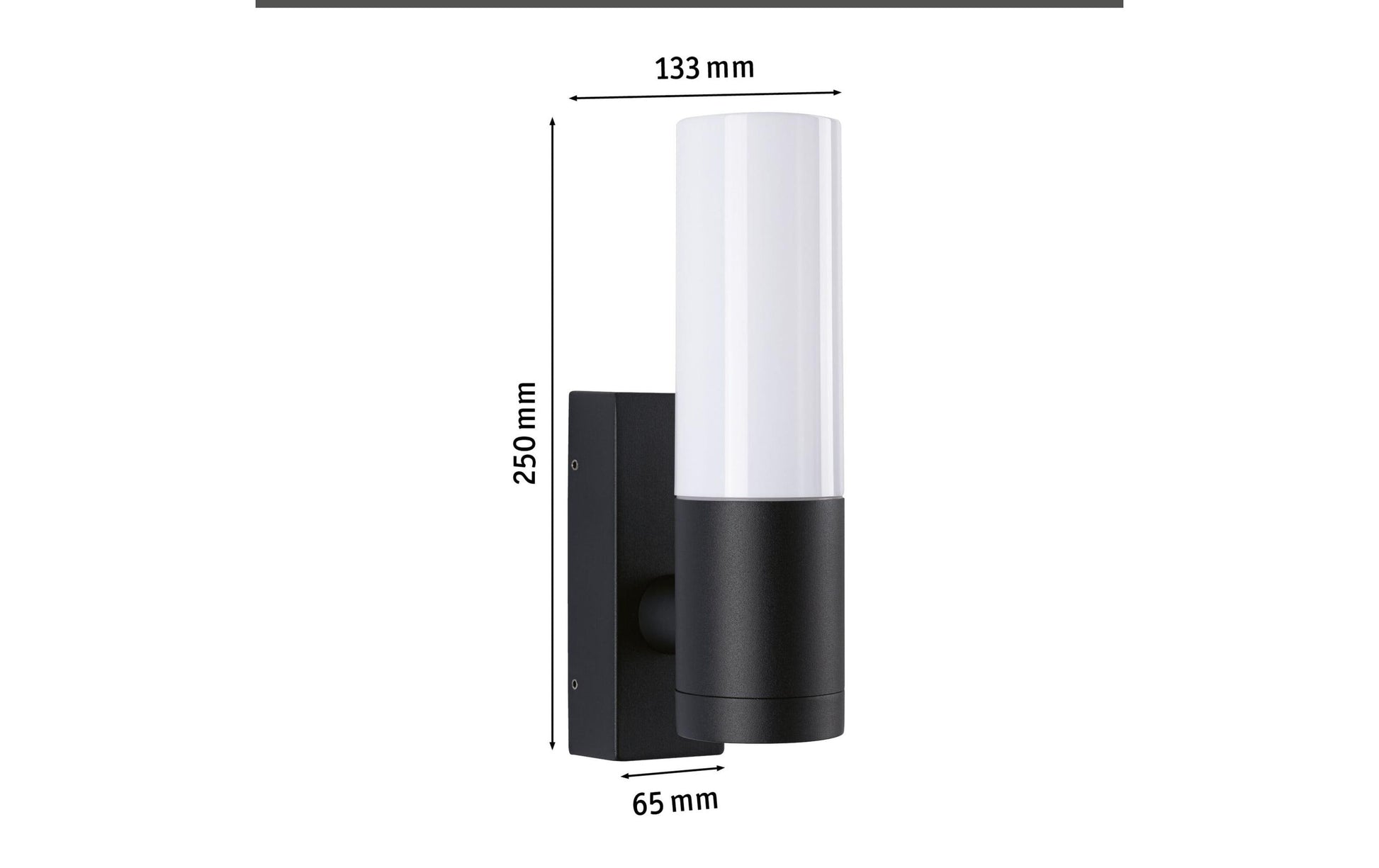 Paulmann Aussenwandleuchte Tralia – 25 cm, 1,2 W, Warmweiss, IP44, Netzbetrieb, Anthrazit, Aluminium