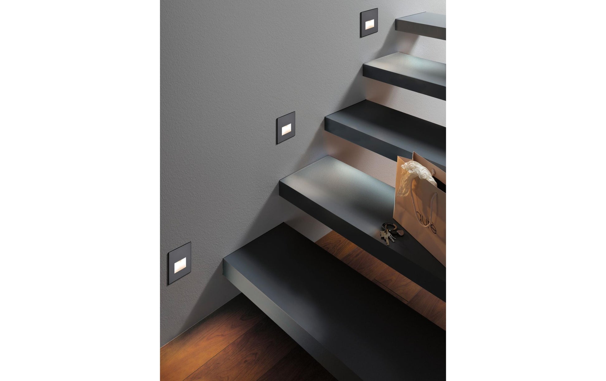 Paulmann Wandleuchte Edge Quadro – 8 × 0,5 cm, 100 lm, 1,2 W, 2700 K, schwarz