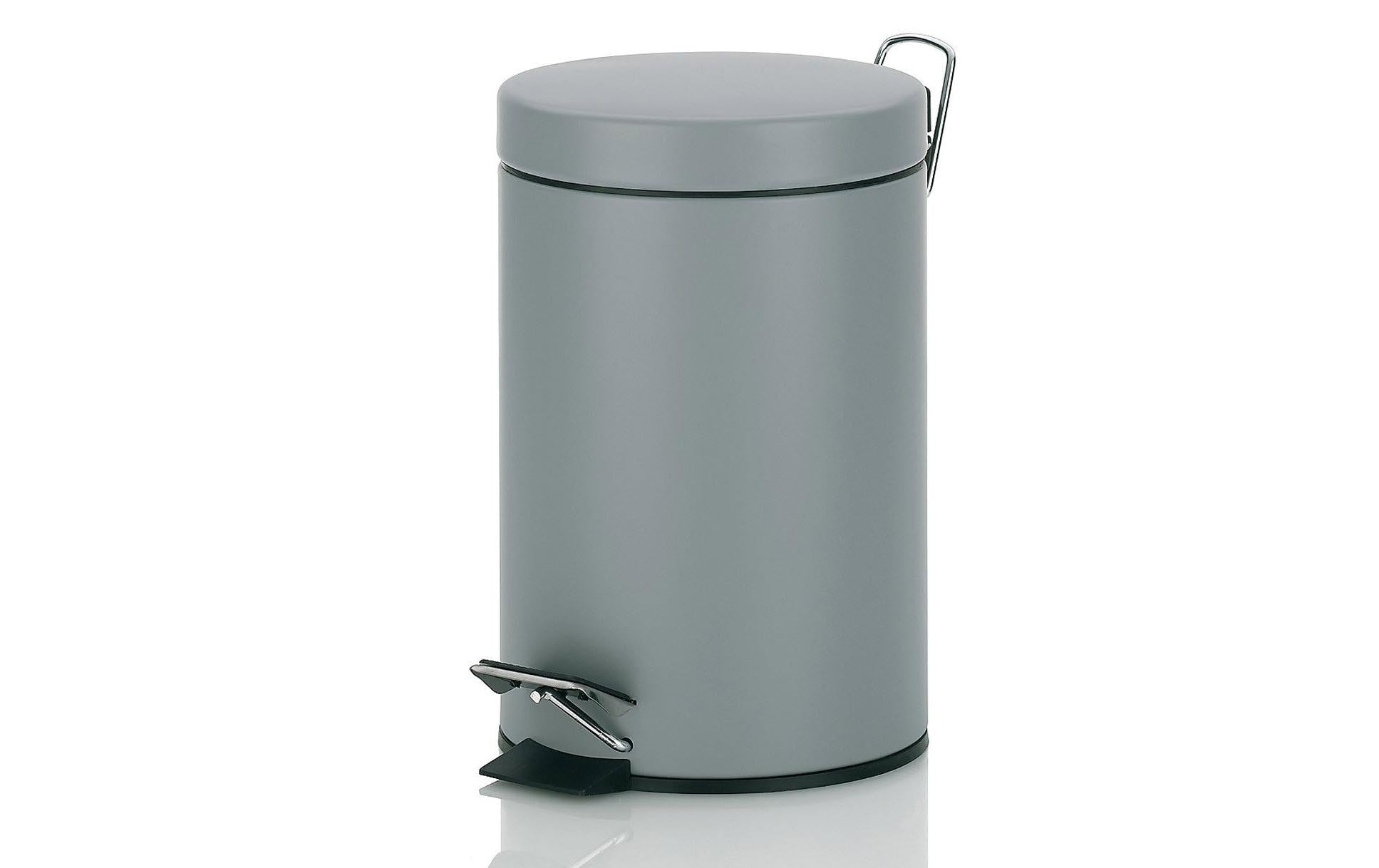 Kela Kosmetikeimer Monaco – 3 l – Metall, rund – hellgrau