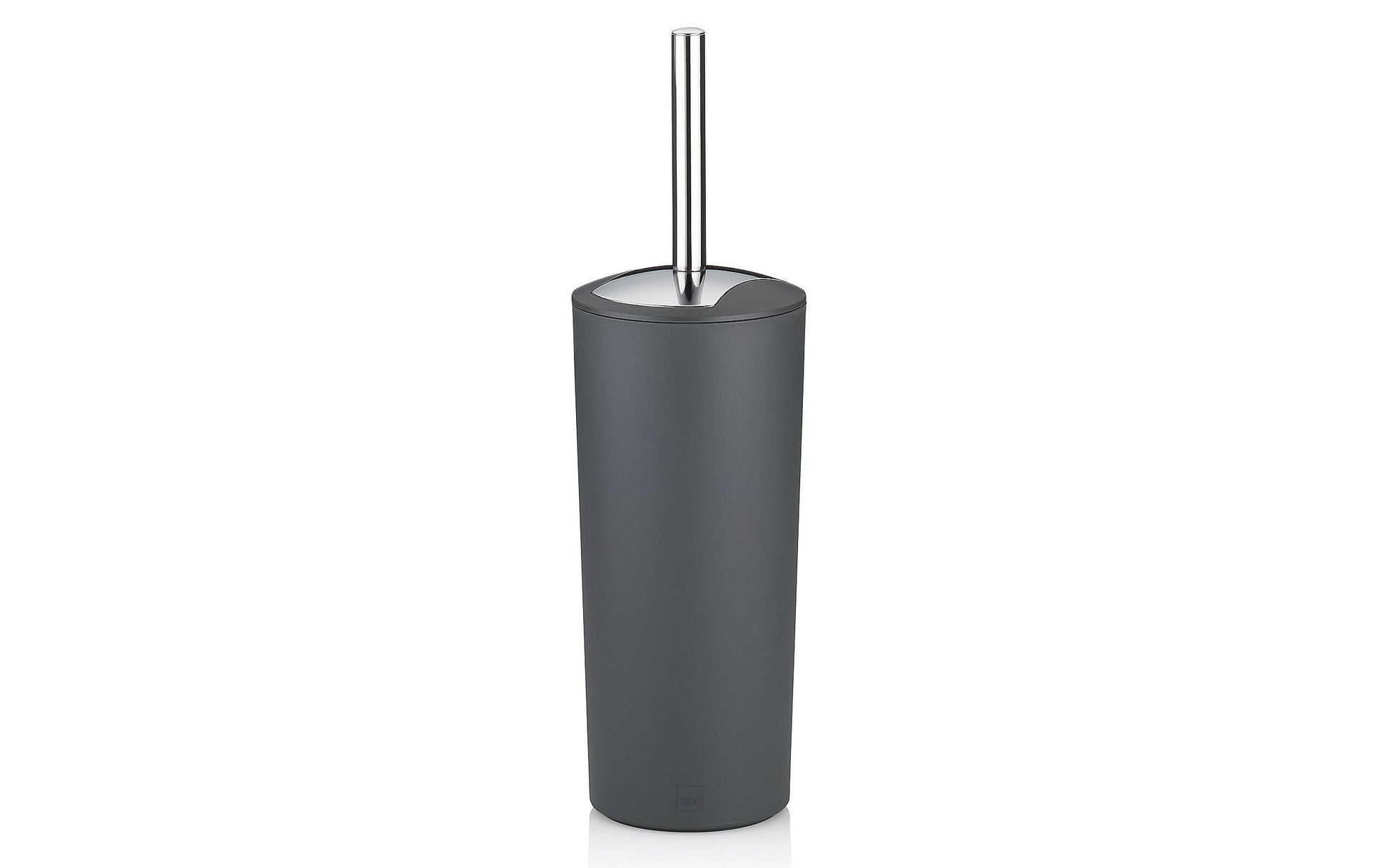 Kela WC-Bürstenset – Kunststoff, grau, bodenstehend, mit Deckel, H 36,5 cm, Ø 11 cm