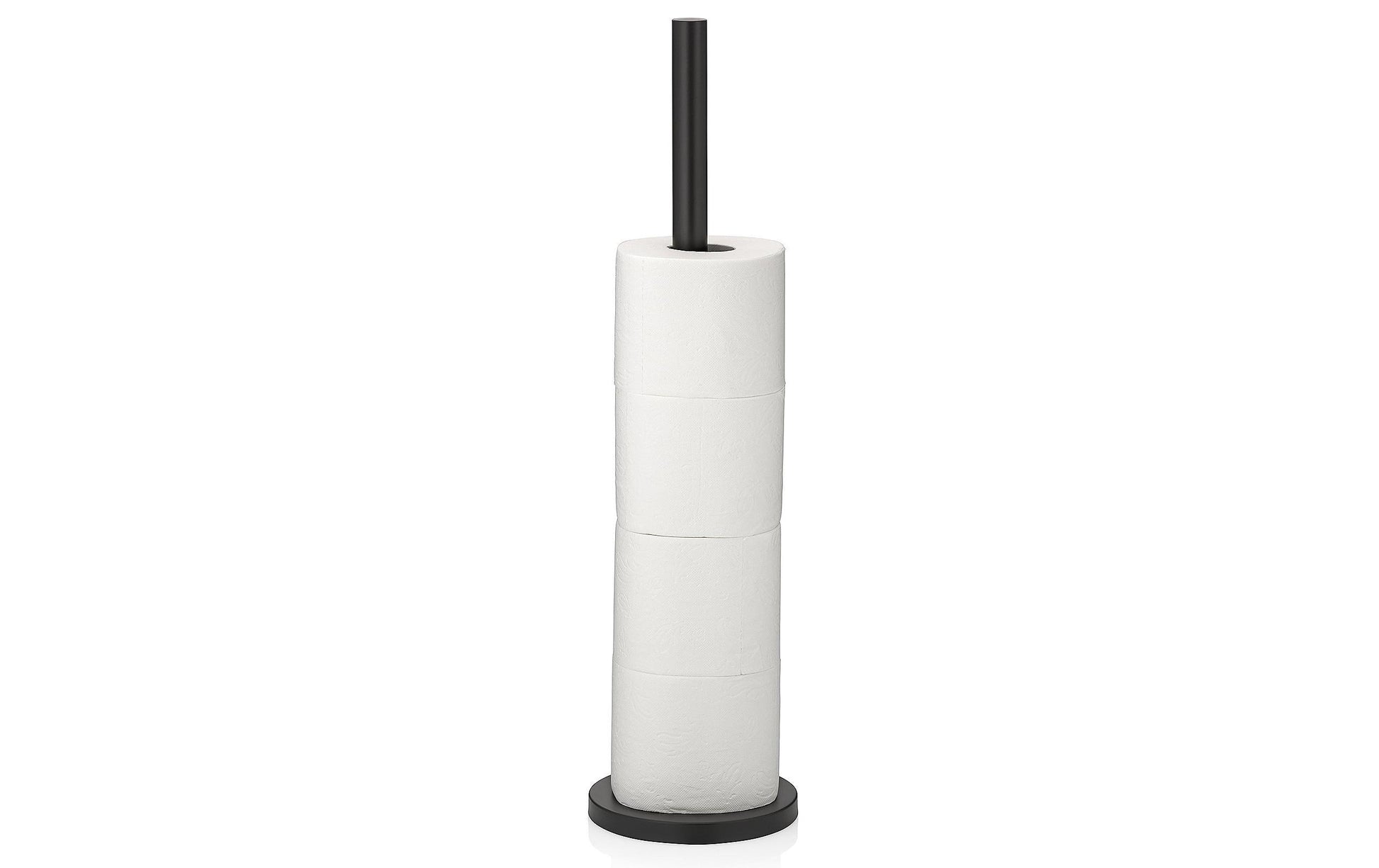 Kela Toilettenpapierständer – Metall, schwarz, für 5 Rollen, 15 × 15 × 57 cm
