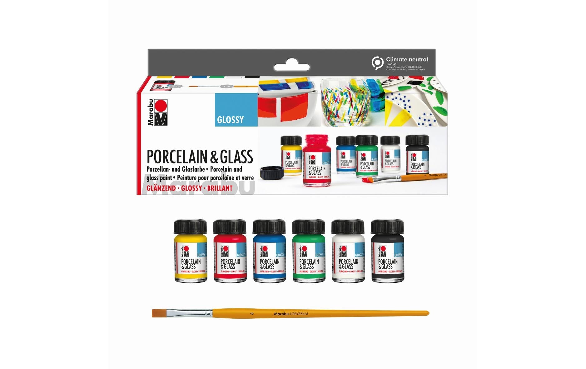 Marabu Acrylfarbe – Set – 6 Farben, 6 × 15 ml