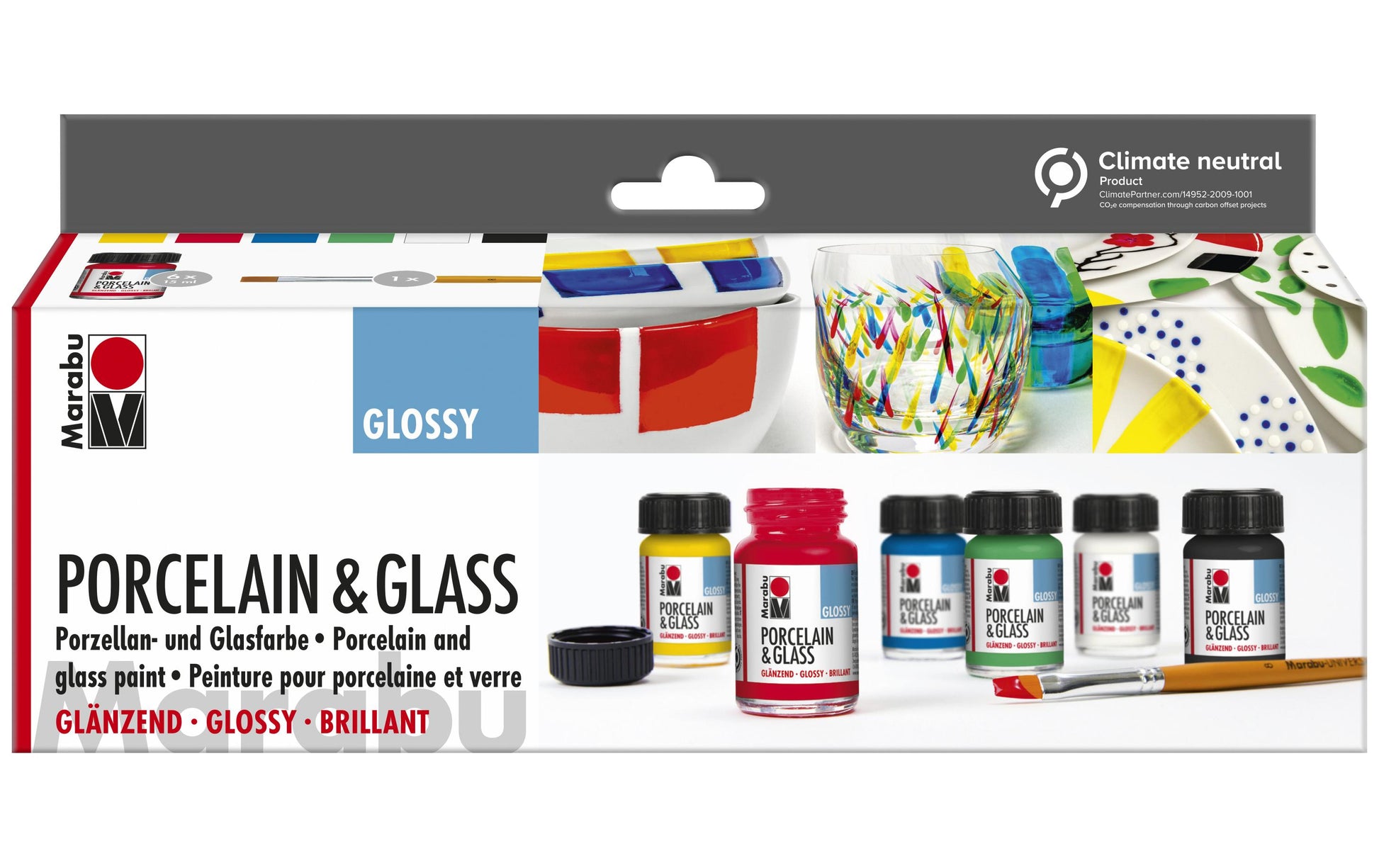 Marabu Acrylfarbe – Set – 6 Farben, 6 × 15 ml