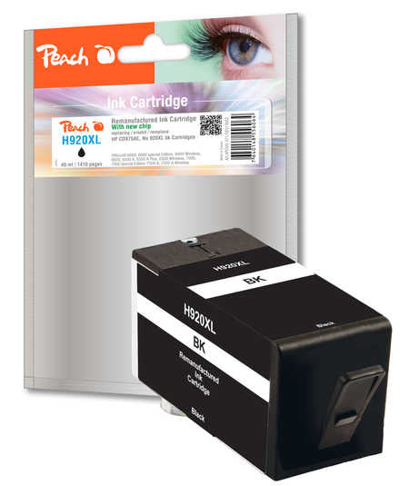 Peach 920XL Schwarz Tintenpatrone (Kompatibel) – 1'410 Seiten – für HP OfficeJet 6000/6500/7000 … – CD975AE