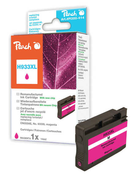 Peach 933XL Magenta Tintenpatrone (Kompatibel) – 1'045 Seiten – für HP OfficeJet 6100/6600/6700…