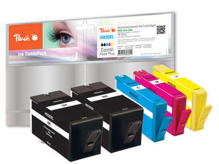 Peach Tintenpatronen-Multipack 920XL, CMYK, XL, 5er-Pack, kompatibel – für HP OfficeJet 6000, 6500, 7500 und andere