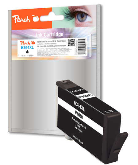 Peach 364XL Foto-Schwarz Tintenpatrone (Kompatibel) – 290 Seiten – für HP DeskJet D 5400 Serie