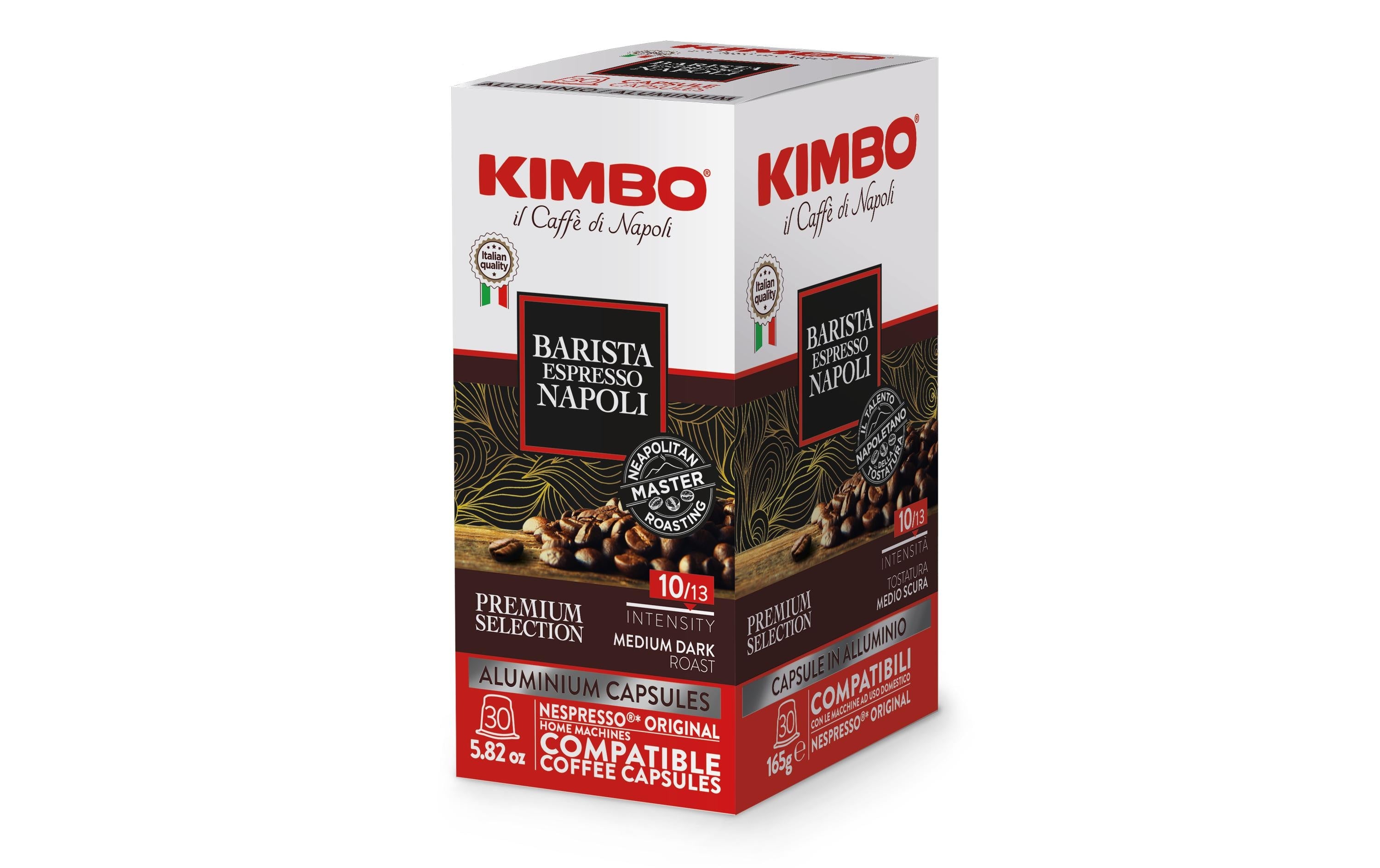 Kimbo Napoli – Kapseln für Nespresso – Espresso, Intensität 10, 30 Kapseln