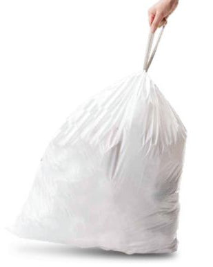 simplehuman Kehrichtsack CW0175 für Sensorabfalleimer – 60 l, mit Zugband, PE, weiss, 20 Stk