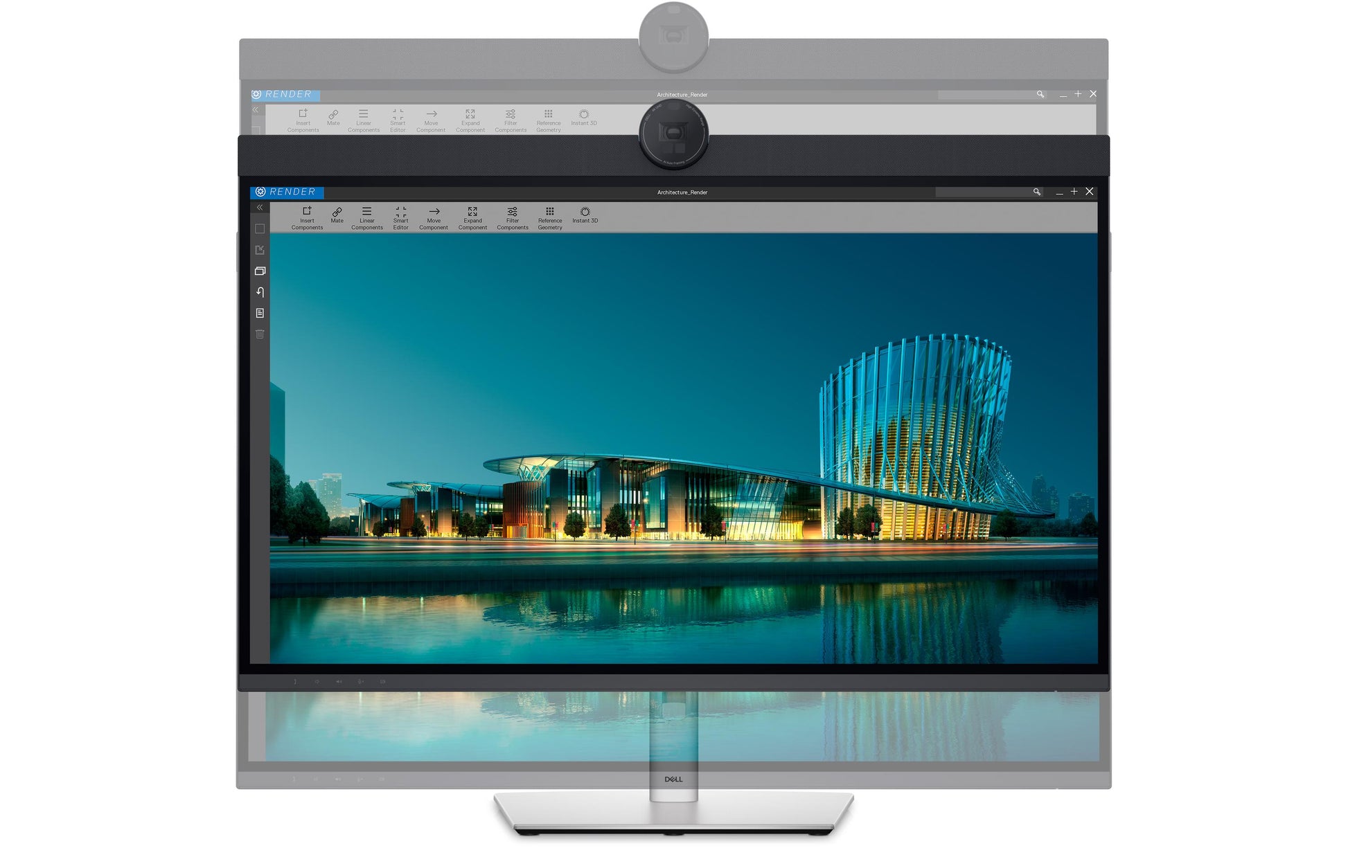 Dell UltraSharp 32 6K – Monitor, 31,5", 3× USB-C, Webcam, KVM, Daisy Chain, VESA 100 × 100, Schwarz