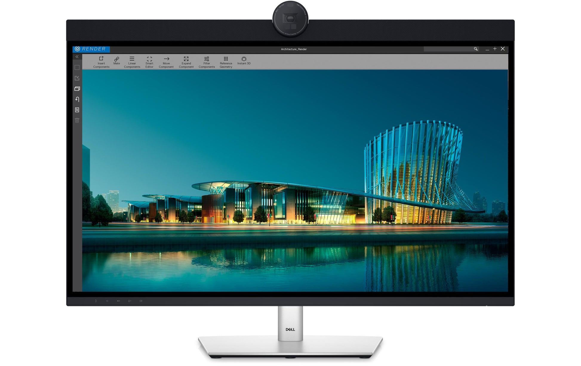 Dell UltraSharp 32 6K – Monitor, 31,5", 3× USB-C, Webcam, KVM, Daisy Chain, VESA 100 × 100, Schwarz