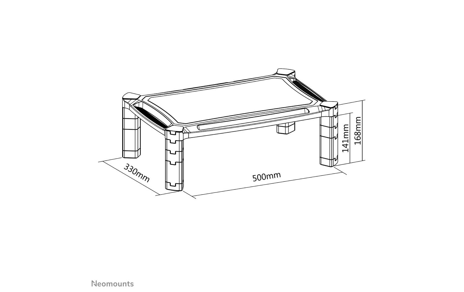 Neomounts NSMONITOR20 – Monitor-Tischständer – freistehend – 1 Monitor – 10–32" – bis 10 kg/Monitor – Schwarz