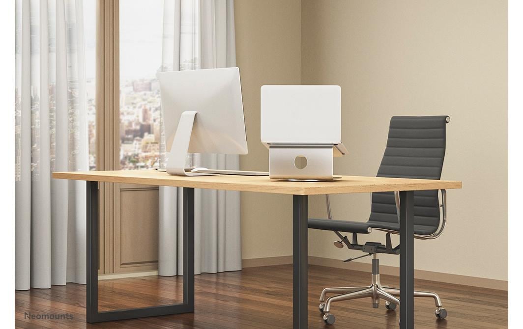 Neomounts Laptop-Ständer – bis 17", 360° drehbar, bis 5 kg – Silber