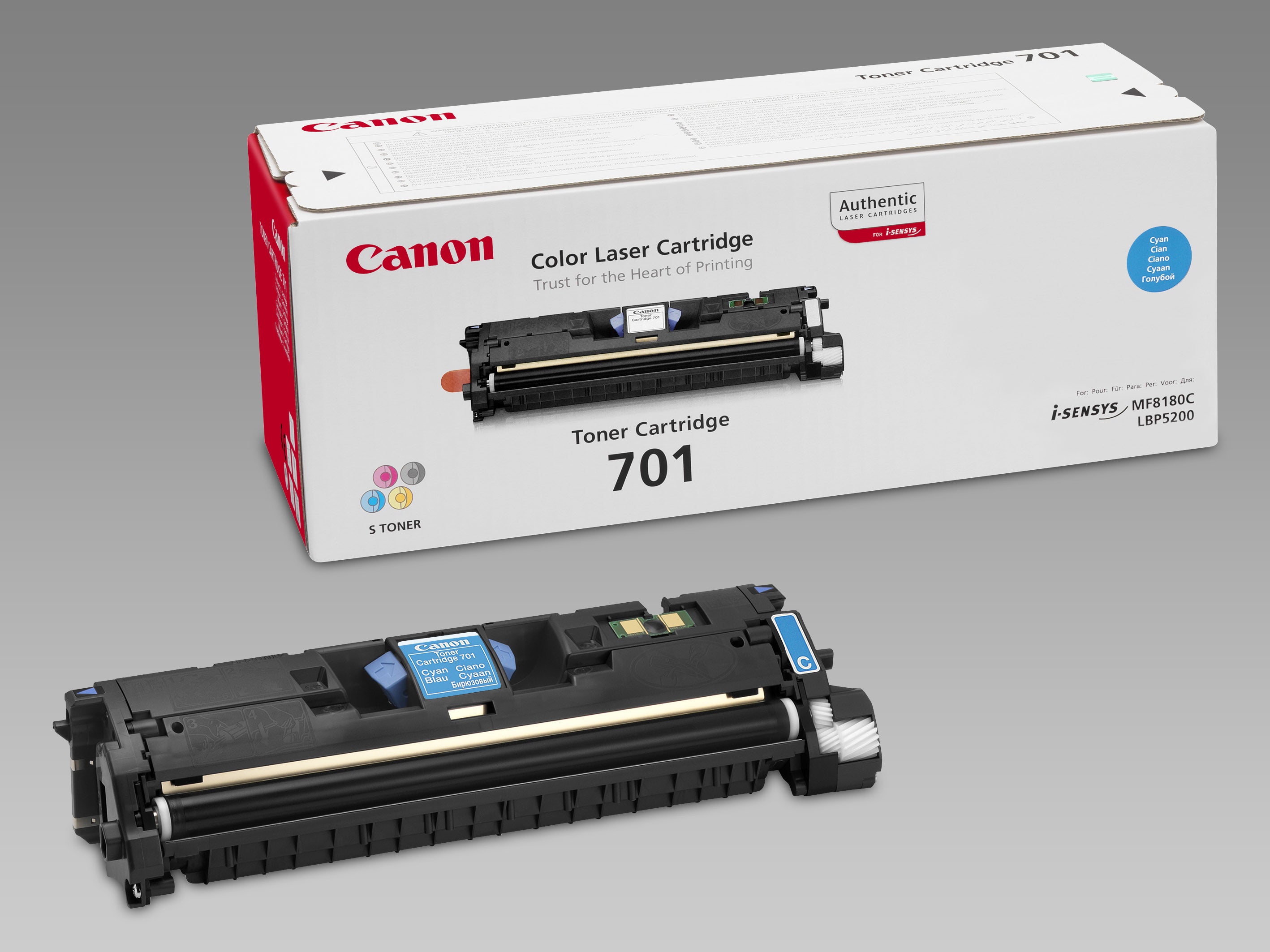 Canon Toner 701 – cyan, 4000 Seiten – für Canon LBP-5200/MF-8180C