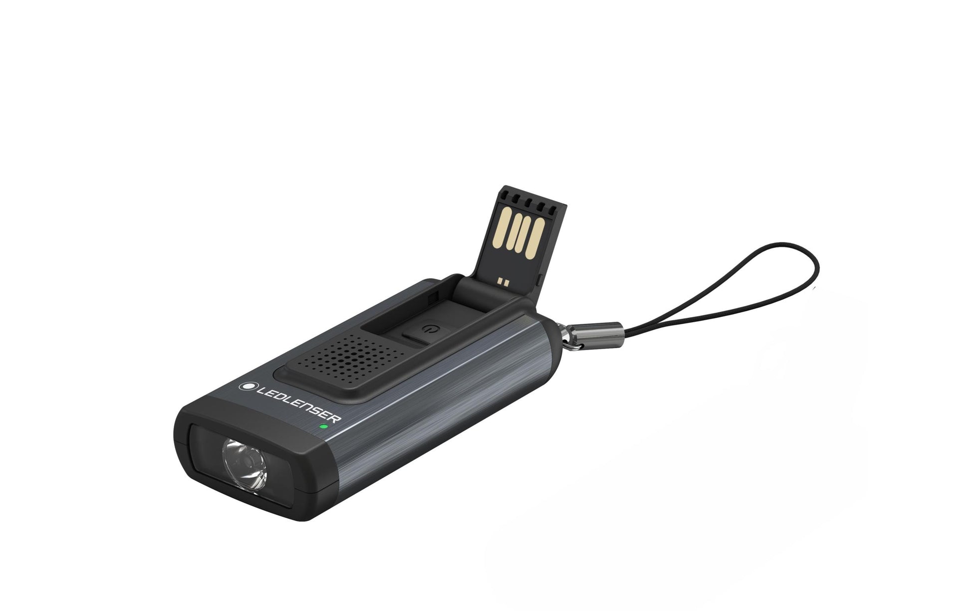 Ledlenser Taschenlampe K6R – 400 lm, 80 m, IPX2, USB, Akku, 3 Modi – Grau