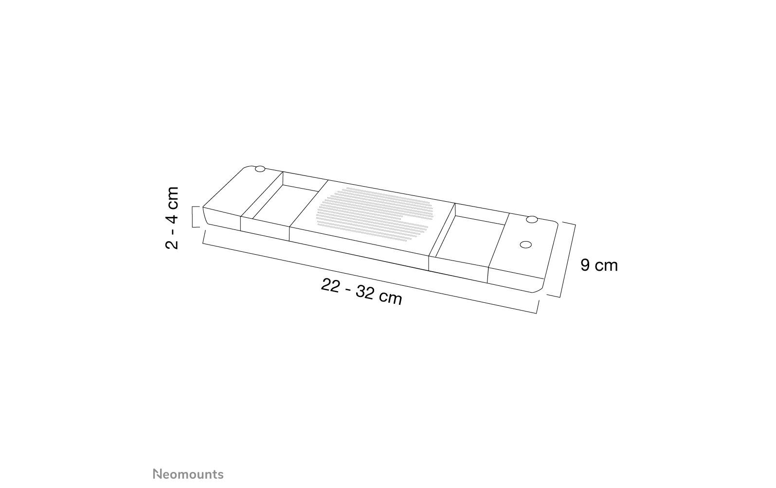 Neomounts Laptop-Ständer – für Notebooks bis 22", 10 kg Traglast – Schwarz