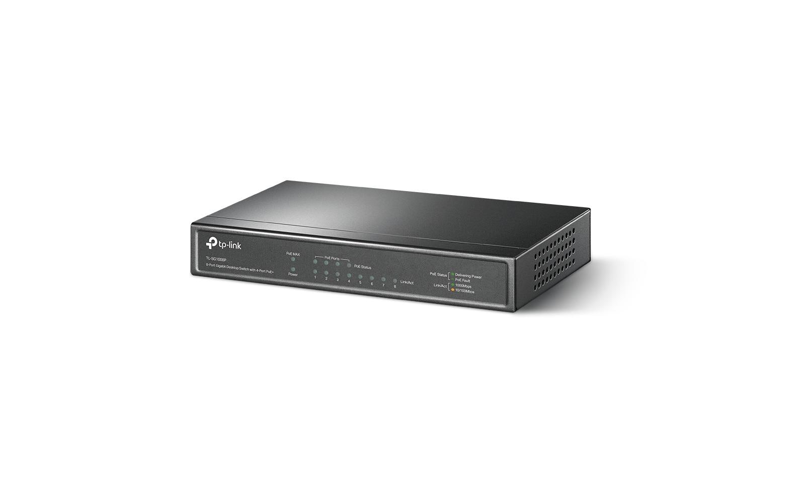 TP-Link TL-SG1008P – Switch (unmanaged) – 8×GbE, 4×PoE