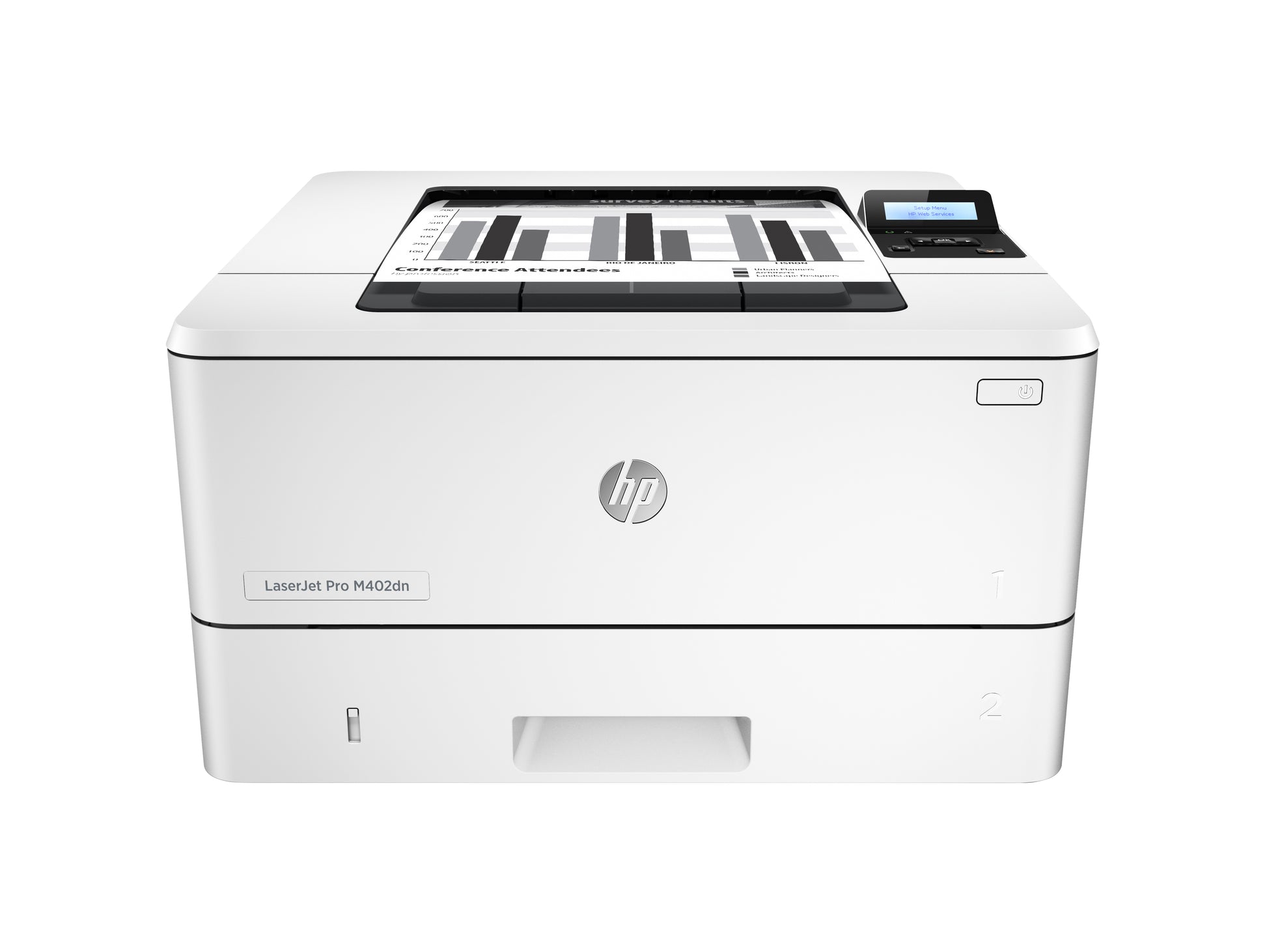 HP LaserJet Pro M402dn – Schwarz-Weiss, A4, Duplex, LAN, USB, 38 Seiten pro Minute, AirPrint, Mopria