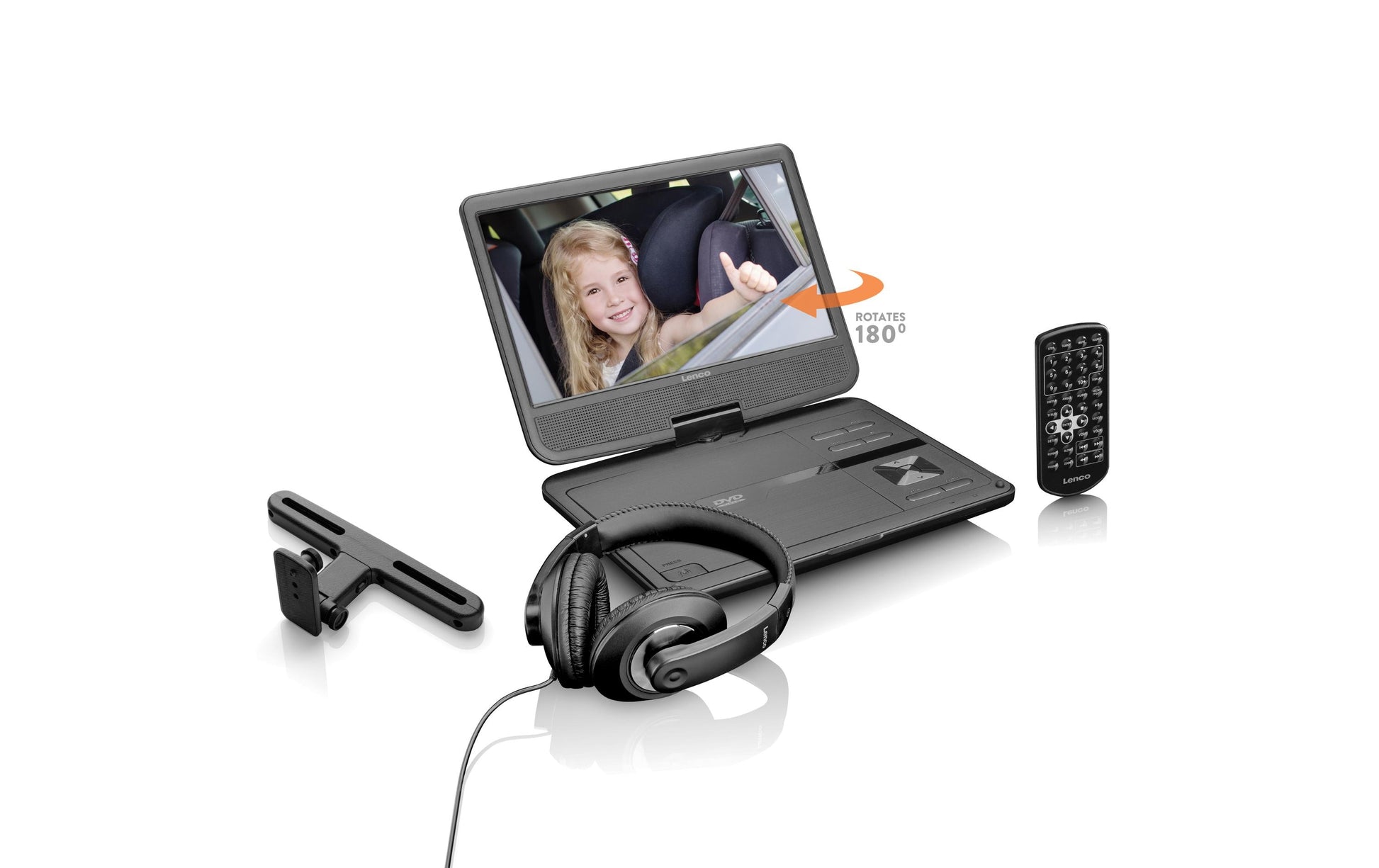 Lenco DVP-1010BK – 10,0" 1024 × 600 Tragbarer DVD-Player