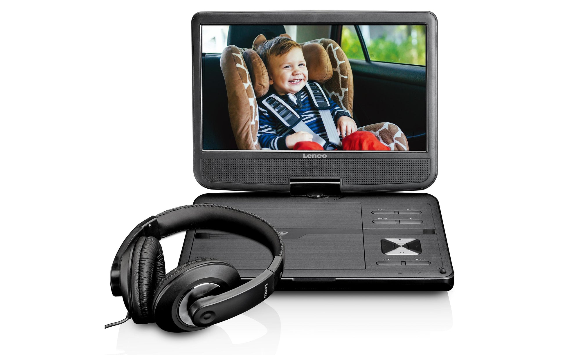 Lenco DVP-1010BK – 10,0" 1024 × 600 Tragbarer DVD-Player