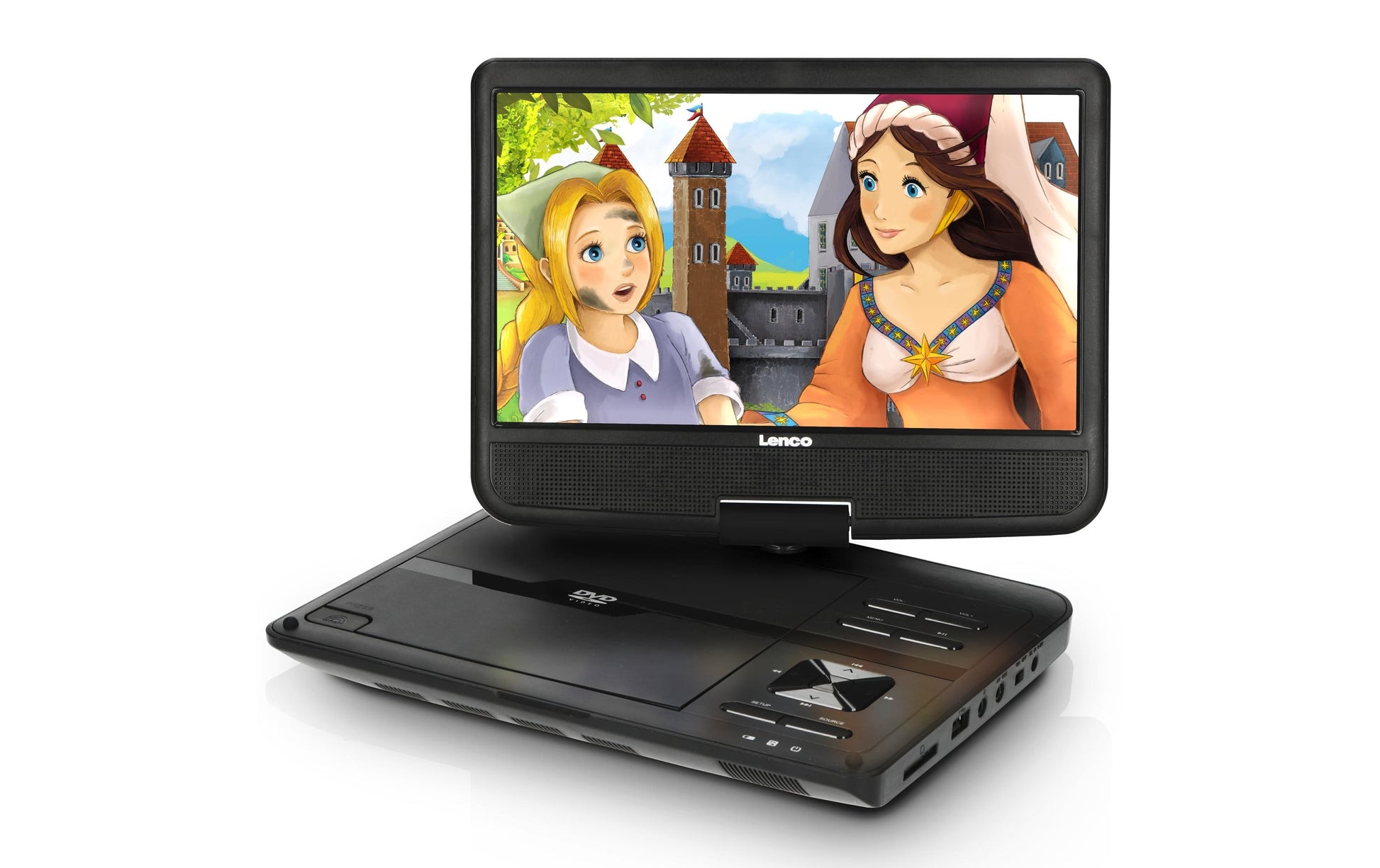 Lenco DVP-1010BK – 10,0" 1024 × 600 Tragbarer DVD-Player