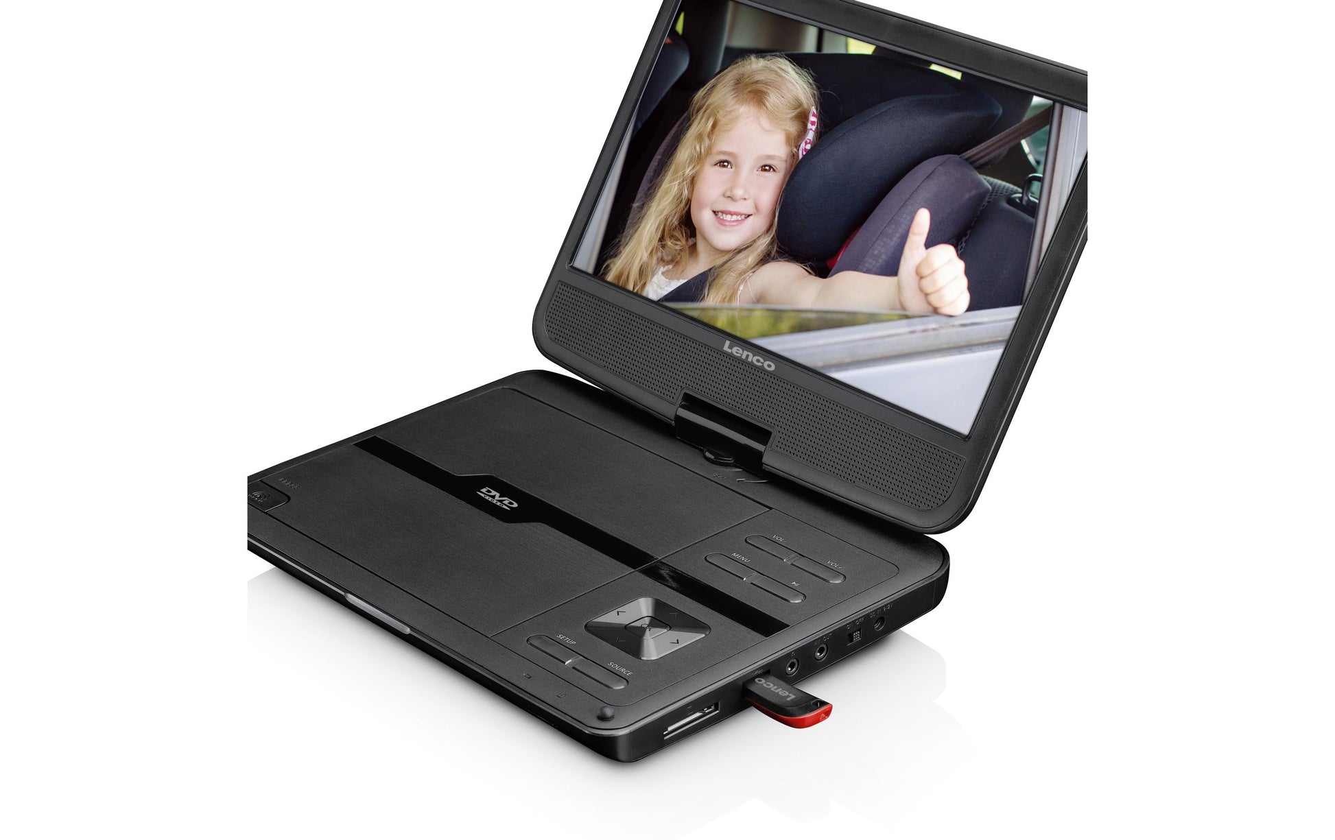 Lenco DVP-1010BK – 10,0" 1024 × 600 Tragbarer DVD-Player
