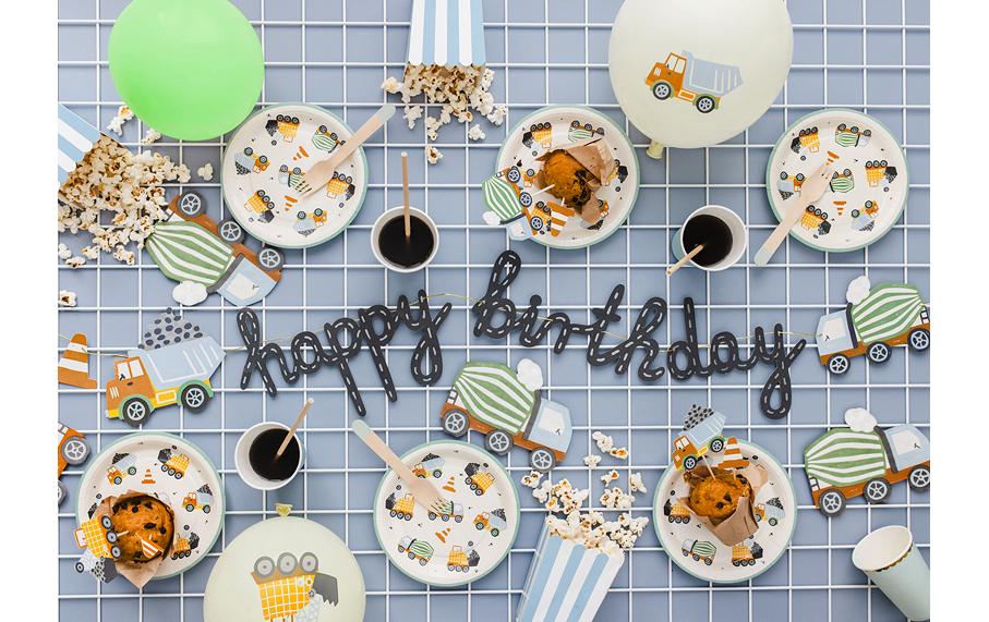 PartyDeco Luftballons Baustelle – mehrfarbig – Ø 30 cm – Latex – 6 Stk