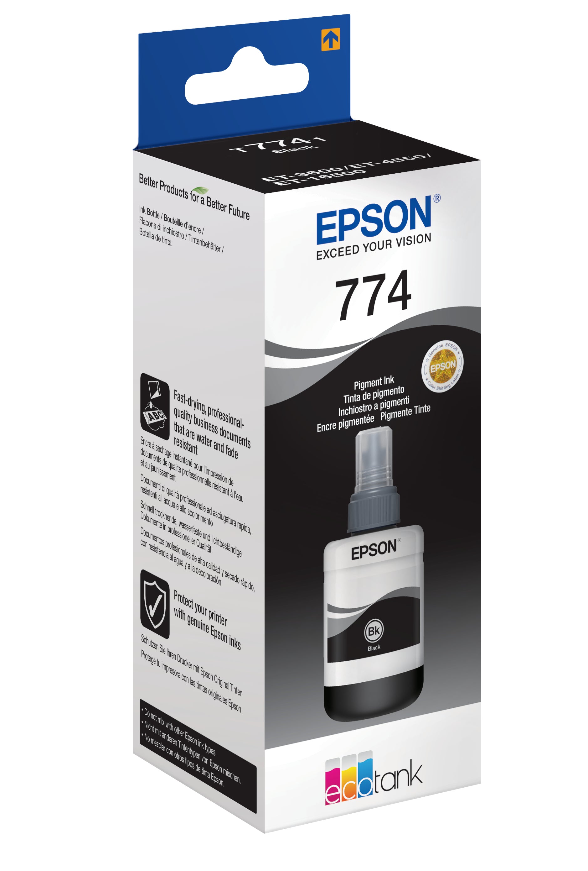 Epson Tintenpatrone T7741, Schwarz – für Inkjetdrucker und Multifunktionsgeräte