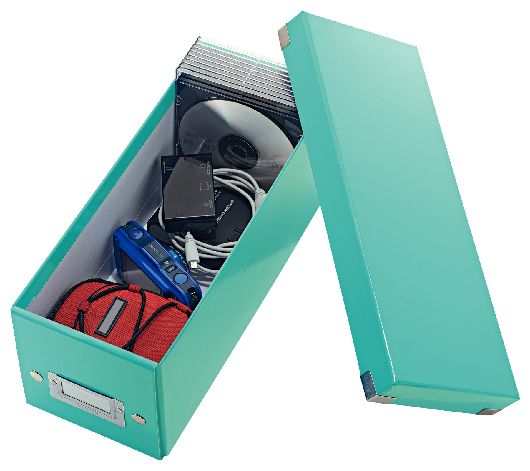 Leitz CD-Ablagebox 160 Disks – Hartplatte, 143 × 352 × 136 mm