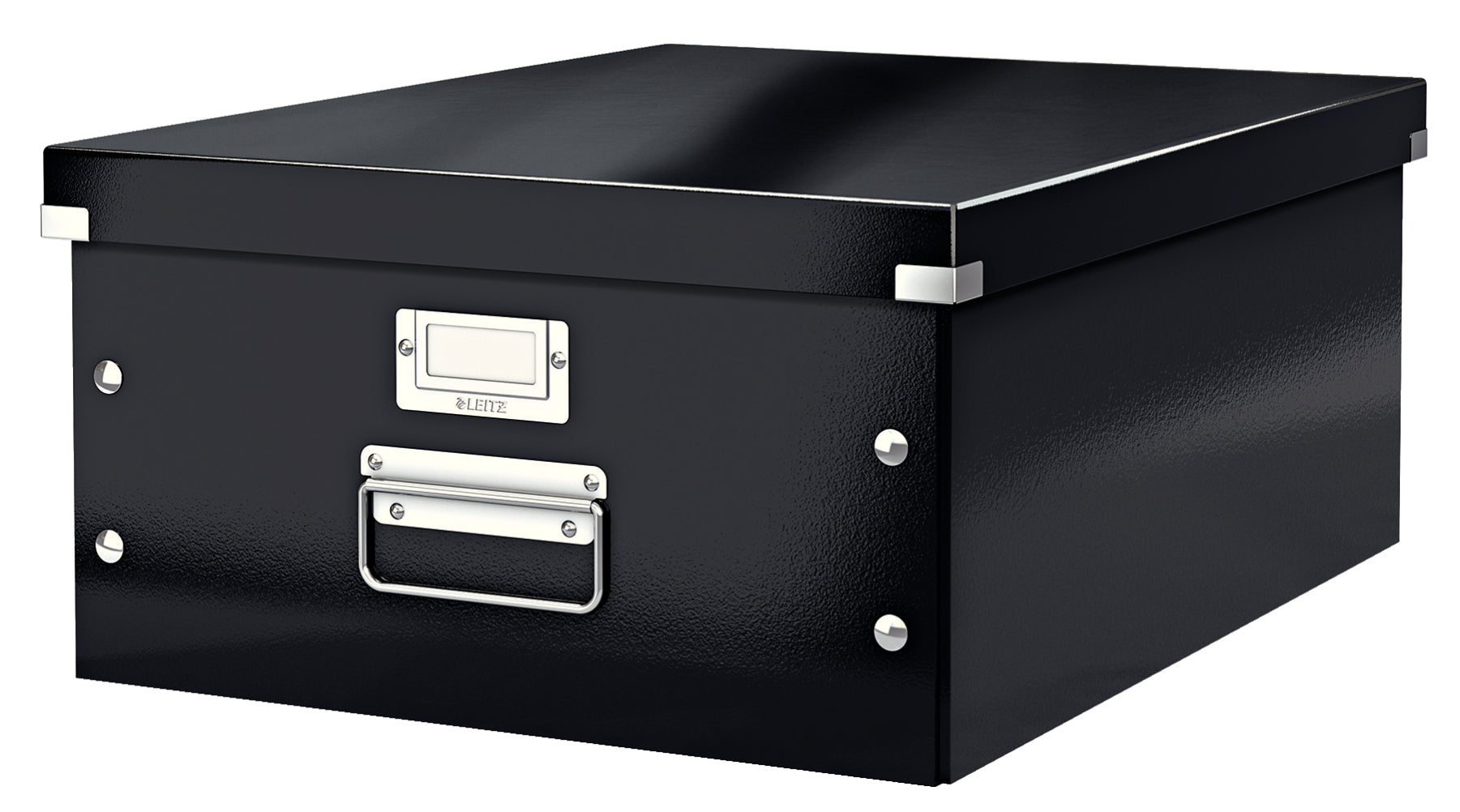 Leitz Click&Store Aufbewahrungsbox B 369 × H 200 × T 482 mm – für A3, mit Deckel, stapelbar, schwarz, Karton