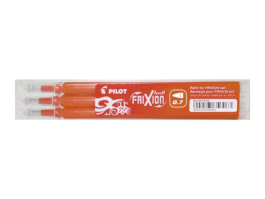 Pilot Rollerball-Mine für Ball, Clicker, LX + 1 weitere – orange, 0,7 mm, löschbar, geruchsarm, 3 Stk.