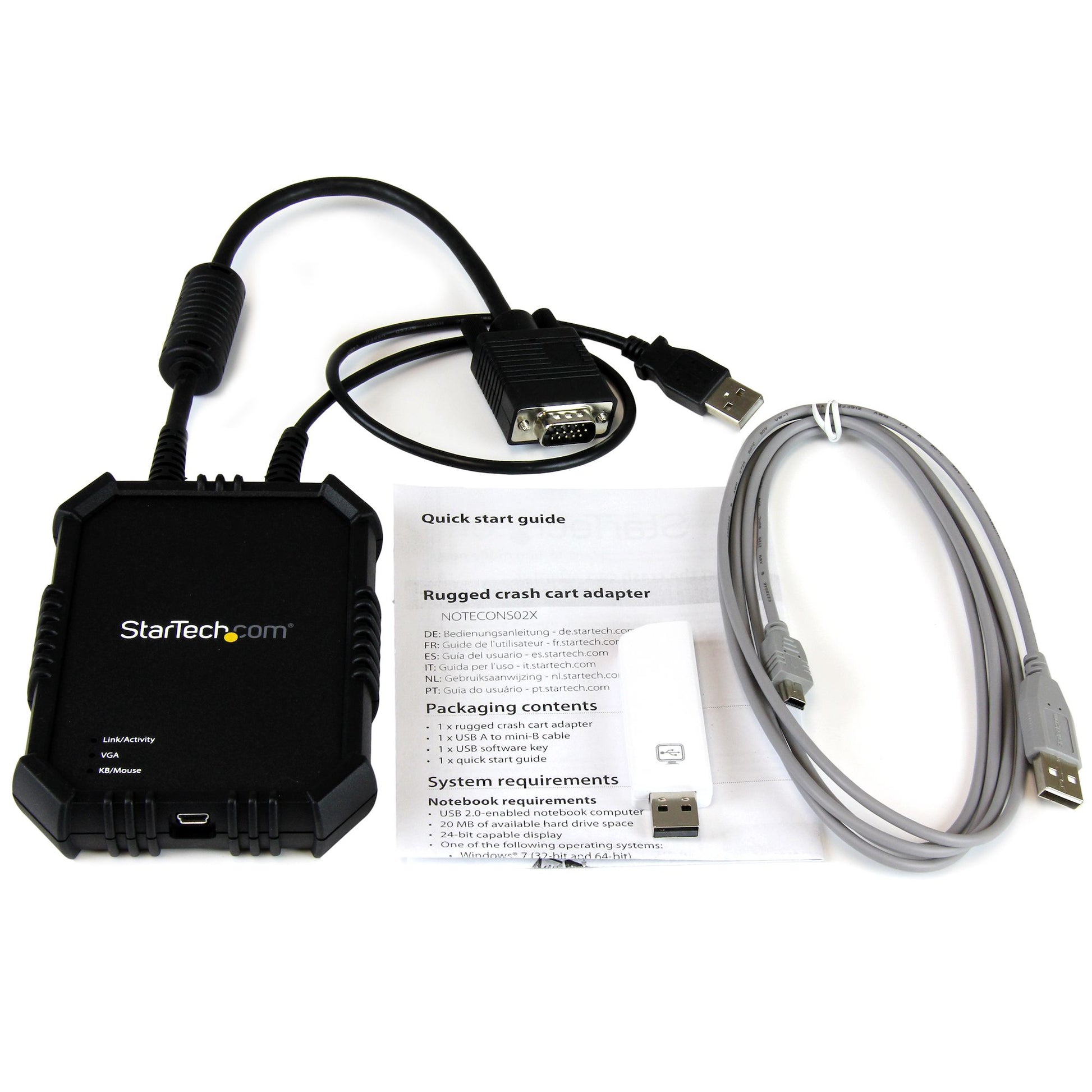 StarTech.com Crash Cart Adapter – 1-Port VGA CIM-/CAM-Modul – 1920 × 1200/60 Hz, USB (Mini-B)