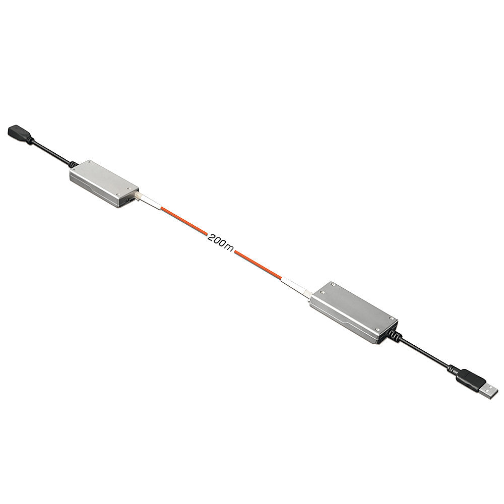 Lindy USB-Kabel – USB 2.0 (480 Mbit/s) – 200 m – Aktiv, optisch – Grau – für Windows, Mac, Linux
