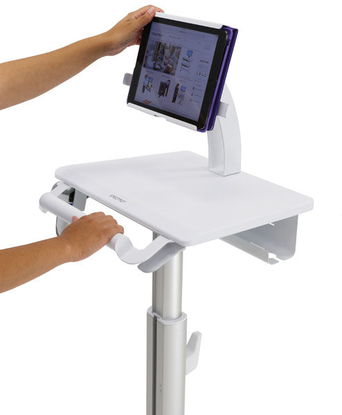 Ergotron StyleView Tabletwagen SV10 – für Tablets, VESA 75×75 mm, 100×100 mm – Aluminium, Weiss
