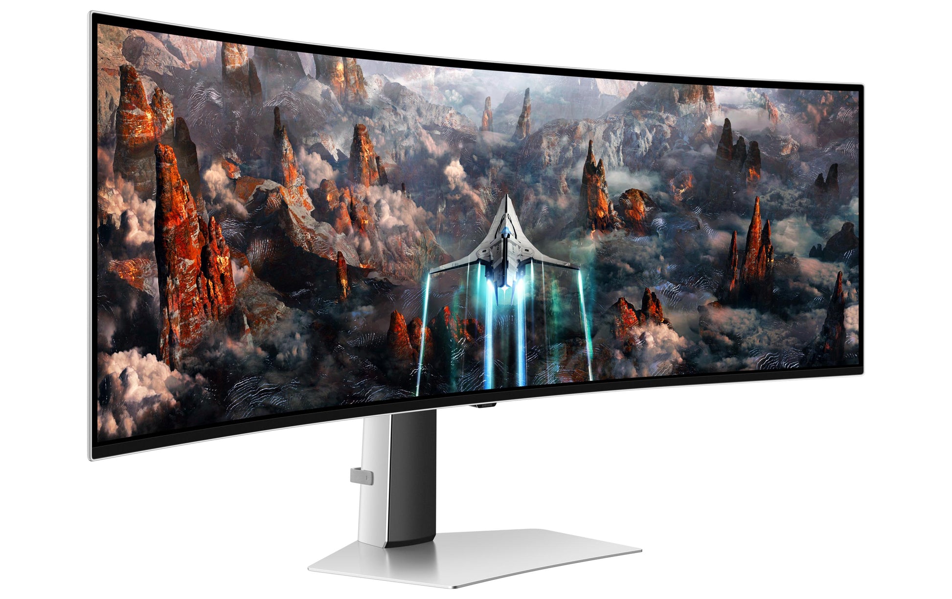 Samsung Odyssey OLED G9 (G93SC) – Monitor, 49", VESA 100 × 100, Silber