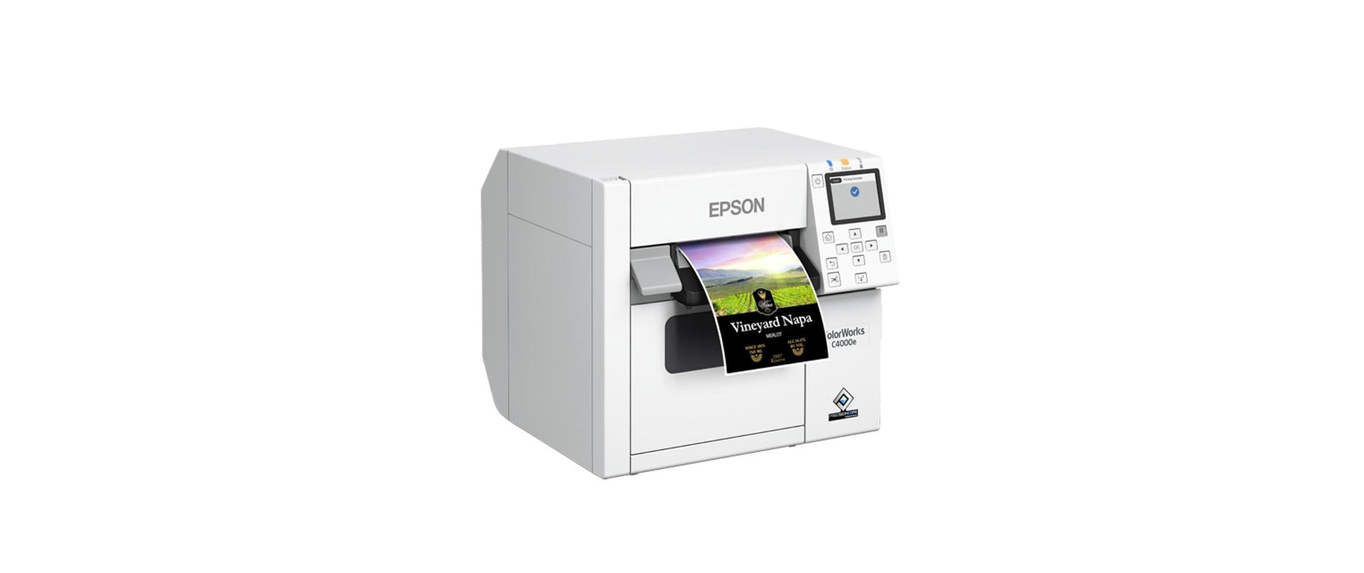 Epson CW-C4000E – Farb-Etikettendrucker (Tintenstrahl), 108 mm, 1'200×1200 dpi, 102 mm/s, USB, Autoabschneider