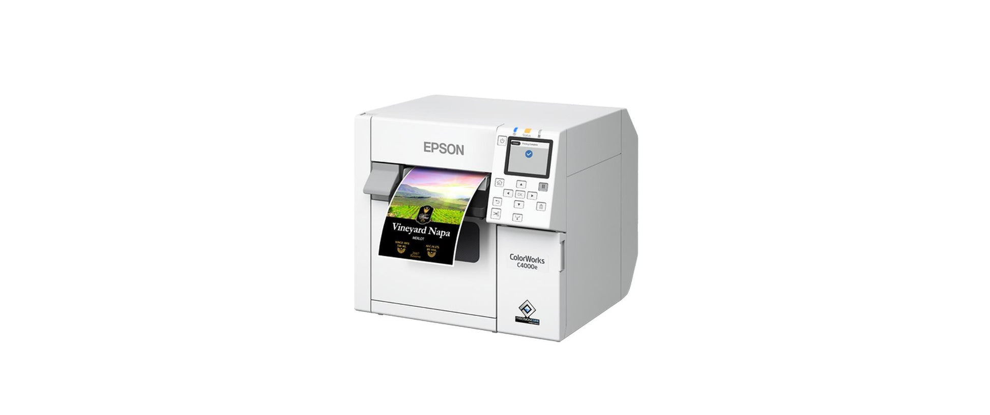 Epson CW-C4000E – Farb-Etikettendrucker (Tintenstrahl), 108 mm, 1'200×1200 dpi, 102 mm/s, USB, Autoabschneider