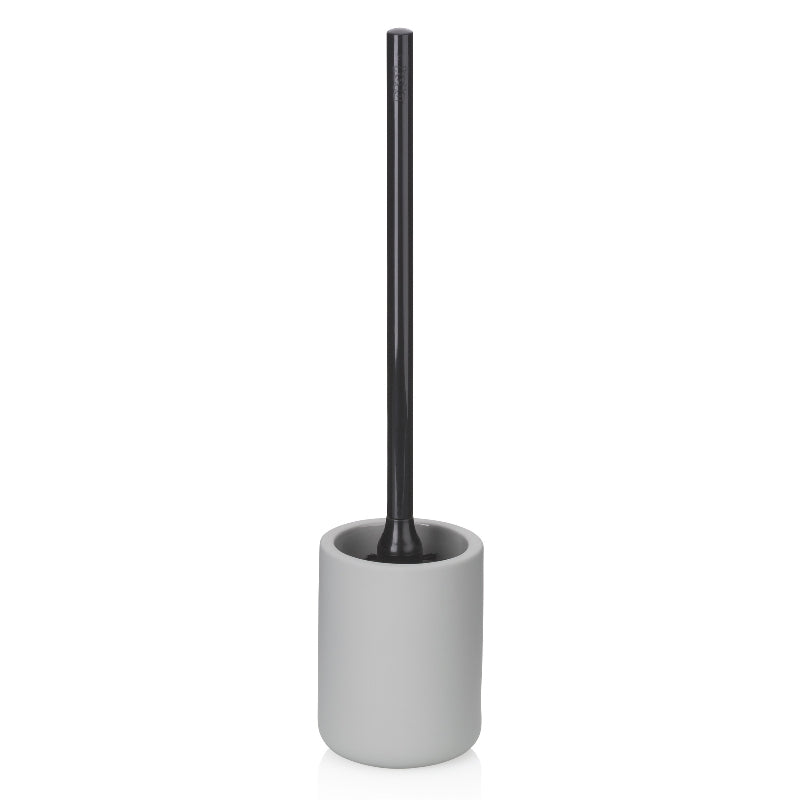 Kela 23956 – WC-Bürstenset – Keramik, Hellgrau, H 45 cm, Ø 10 cm