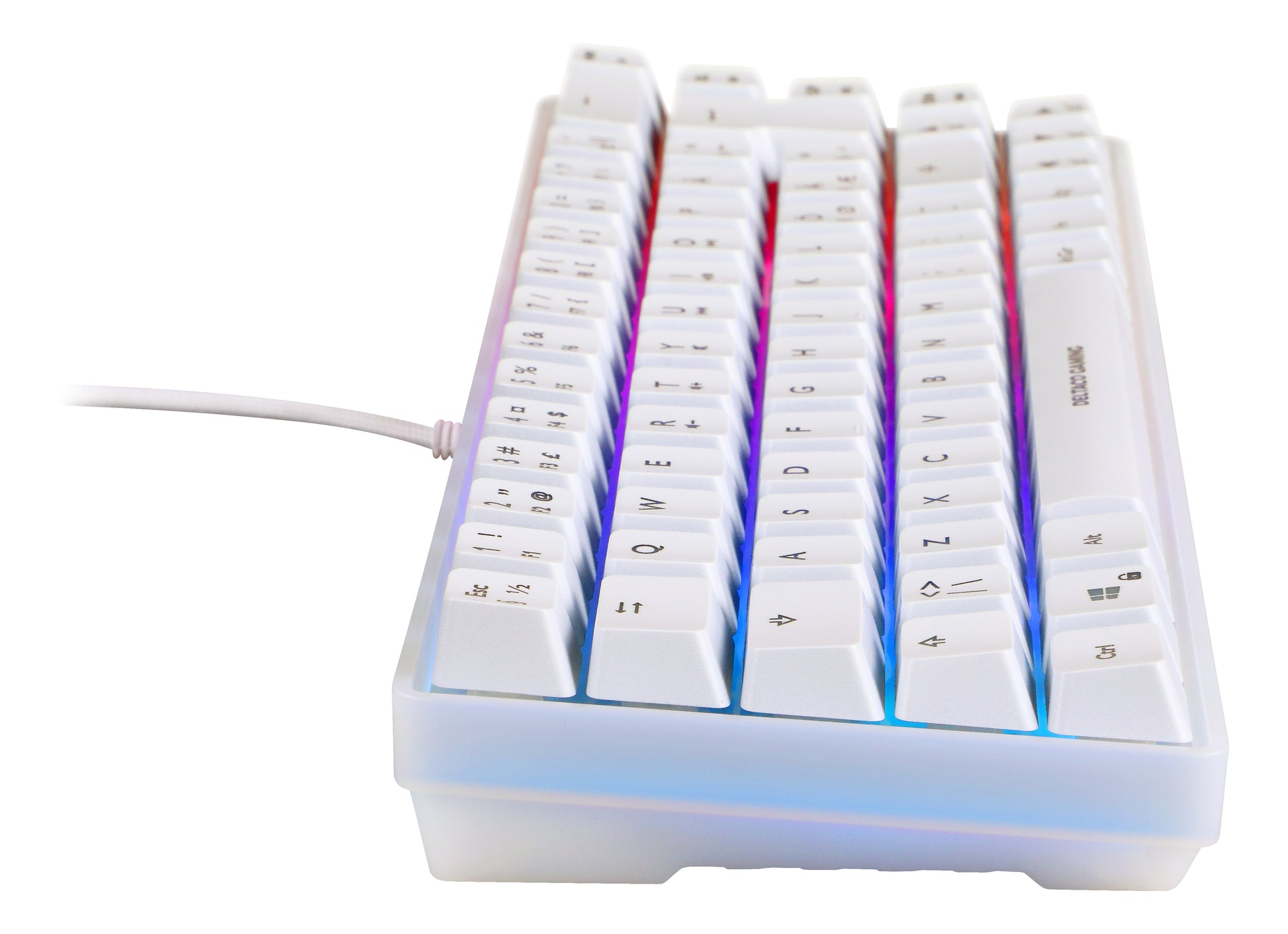 Deltaco Gaming DELTACO GAM-158-W – Mini Tastatur – Membran – Verkabelt – USB-A – QWERTZ (CH) – Ohne Ziffernblock