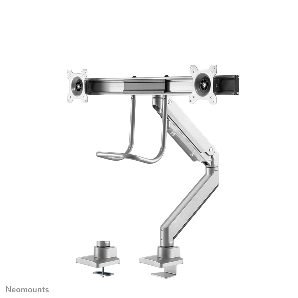 Neomounts NM-D775DXSILVER – Monitorarm Tischhalterung – Klemme/Durchführung – 2 Monitore – 10–32" – VESA 75×75