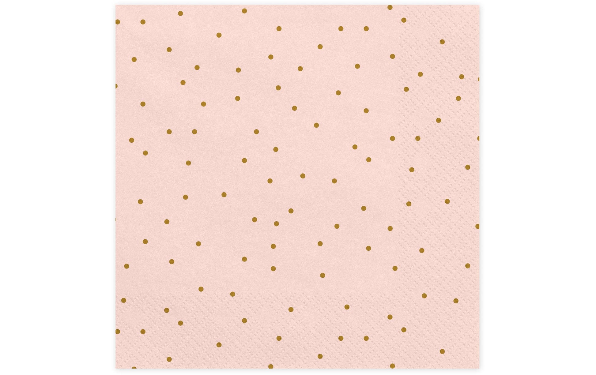 PartyDeco Servietten Punkte – Hellrosa – 33 × 33 cm, 3-lagig – 20 Stück