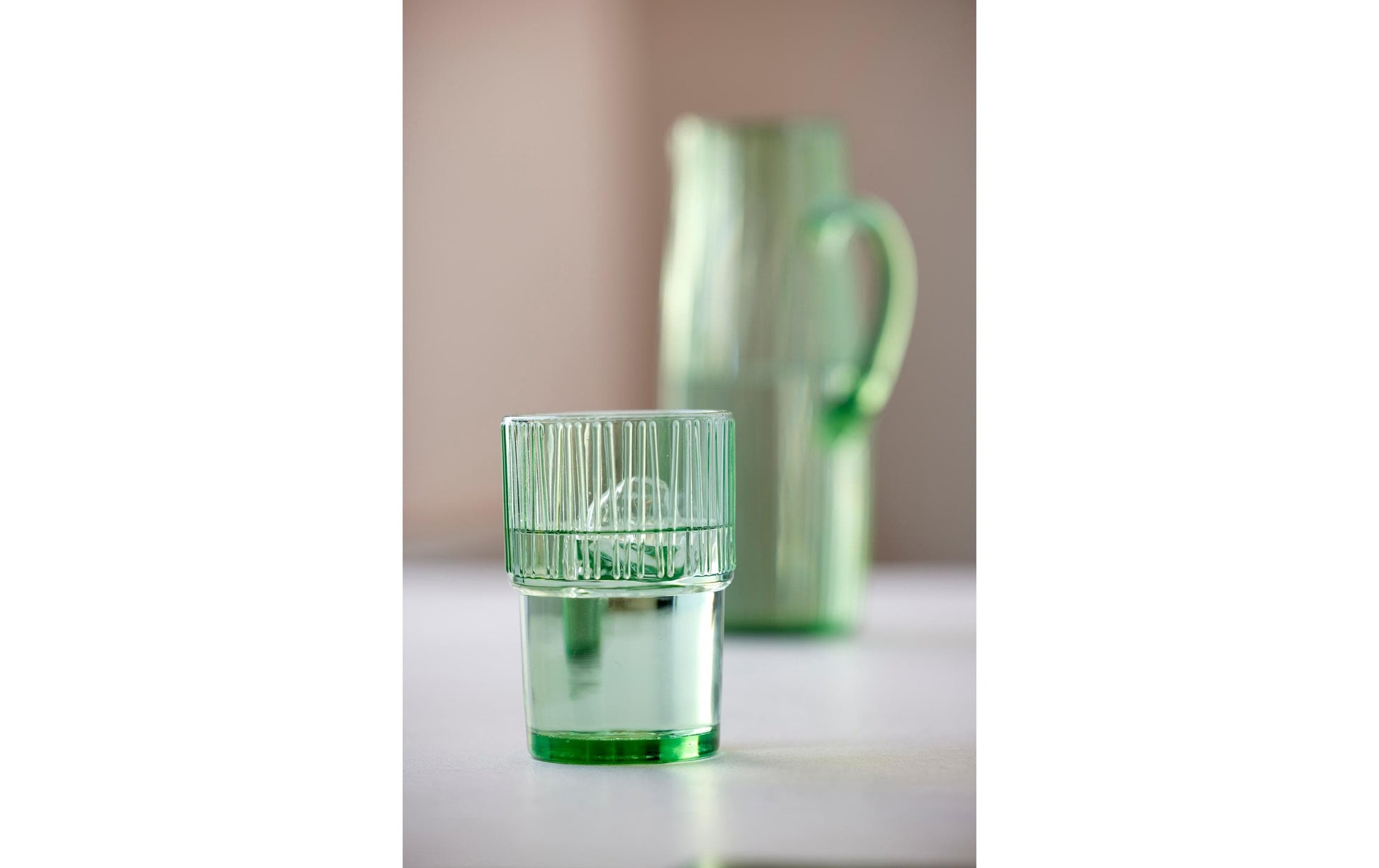 BITZ Latte Macchiato Becher Kusintha – 4er Set, 380 ml, Glas, Grün, spülmaschinenfest